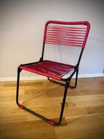 Chaise pliante « spaghetti » vintage - Style rétro